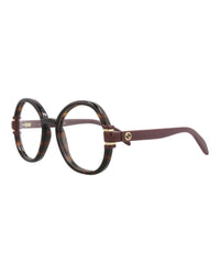 Gucci Gucci Womens Round/Oval Havana Brown Transparent Fashion Designer Eyewear