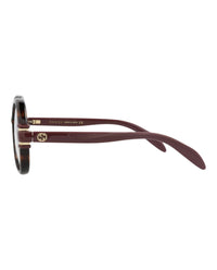 Gucci Gucci Womens Round/Oval Havana Brown Transparent Fashion Designer Eyewear