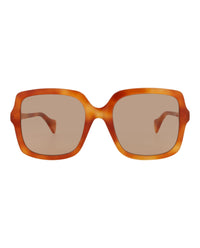 Gucci Gucci Womens Square/Rectangle Havana Havana Brown Fashion Designer Eyewear