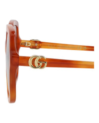 Gucci Gucci Womens Square/Rectangle Havana Havana Brown Fashion Designer Eyewear