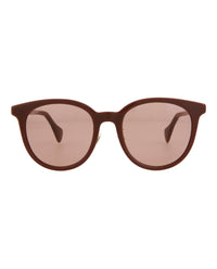 Gucci Womens Round/Oval Burgundy Burgundy Red Fashion Designer Eyewear