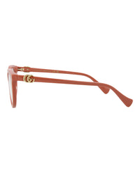 Gucci Gucci Womens Round/Oval Pink Pink Transparent Fashion Designer Eyewear