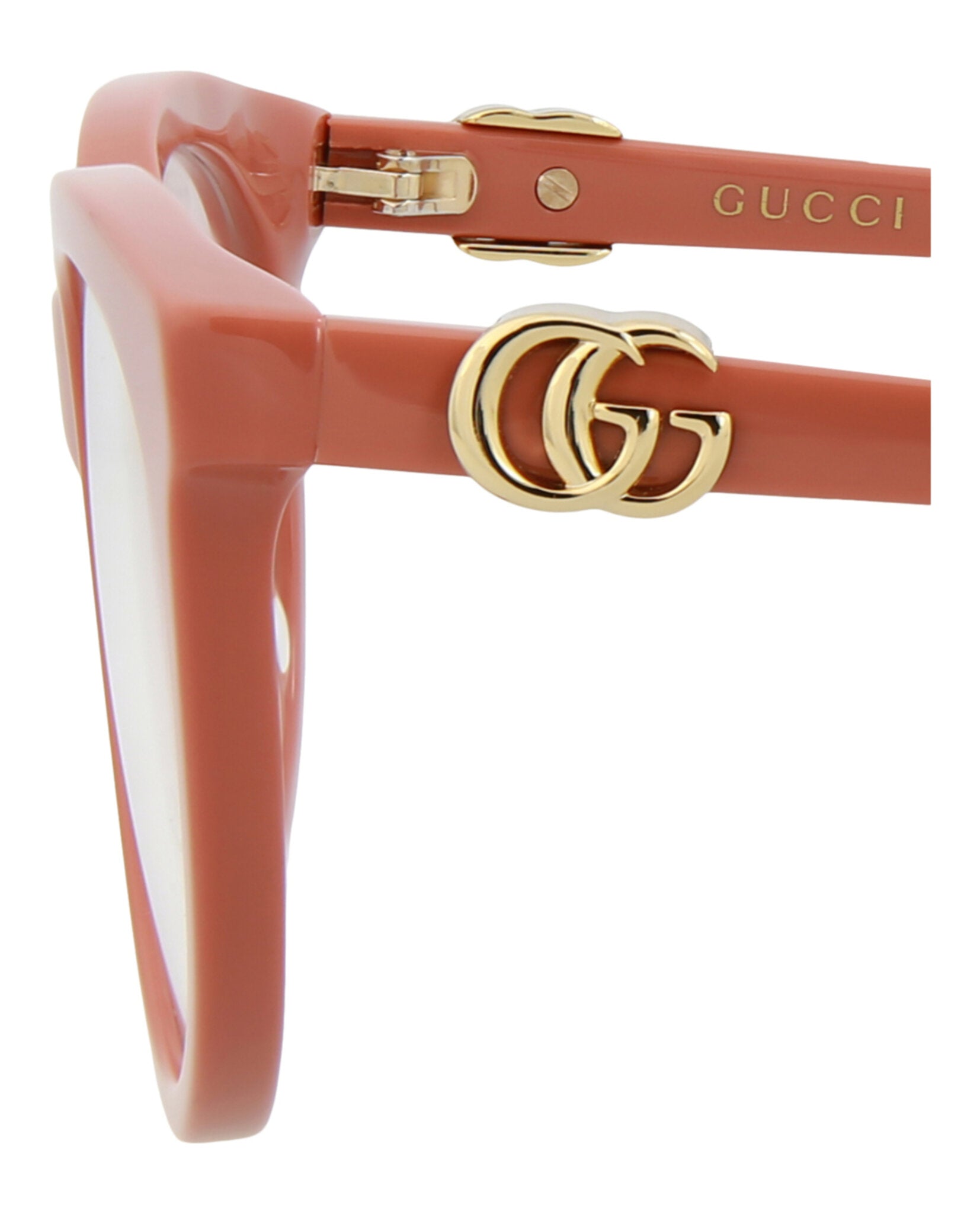 Gucci Gucci Womens Round/Oval Pink Pink Transparent Fashion Designer Eyewear