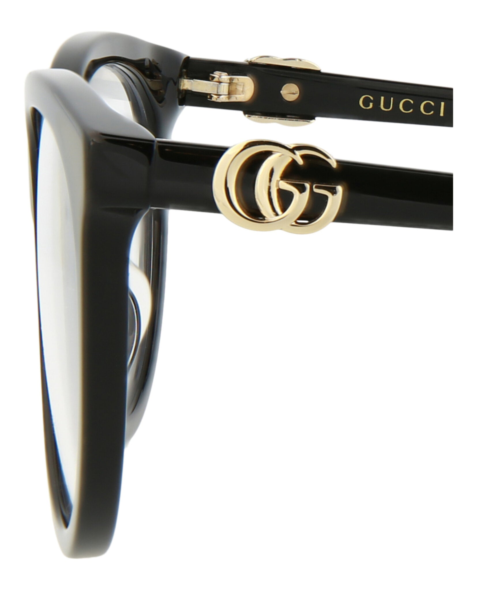 Gucci Gucci Womens Cat Eye Black Black Transparent Fashion Designer Eyewear