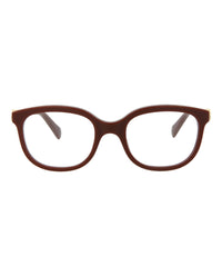 Gucci Gucci Womens Square/Rectangle Burgundy Burgundy Transparent Fashion Designer Eyewear