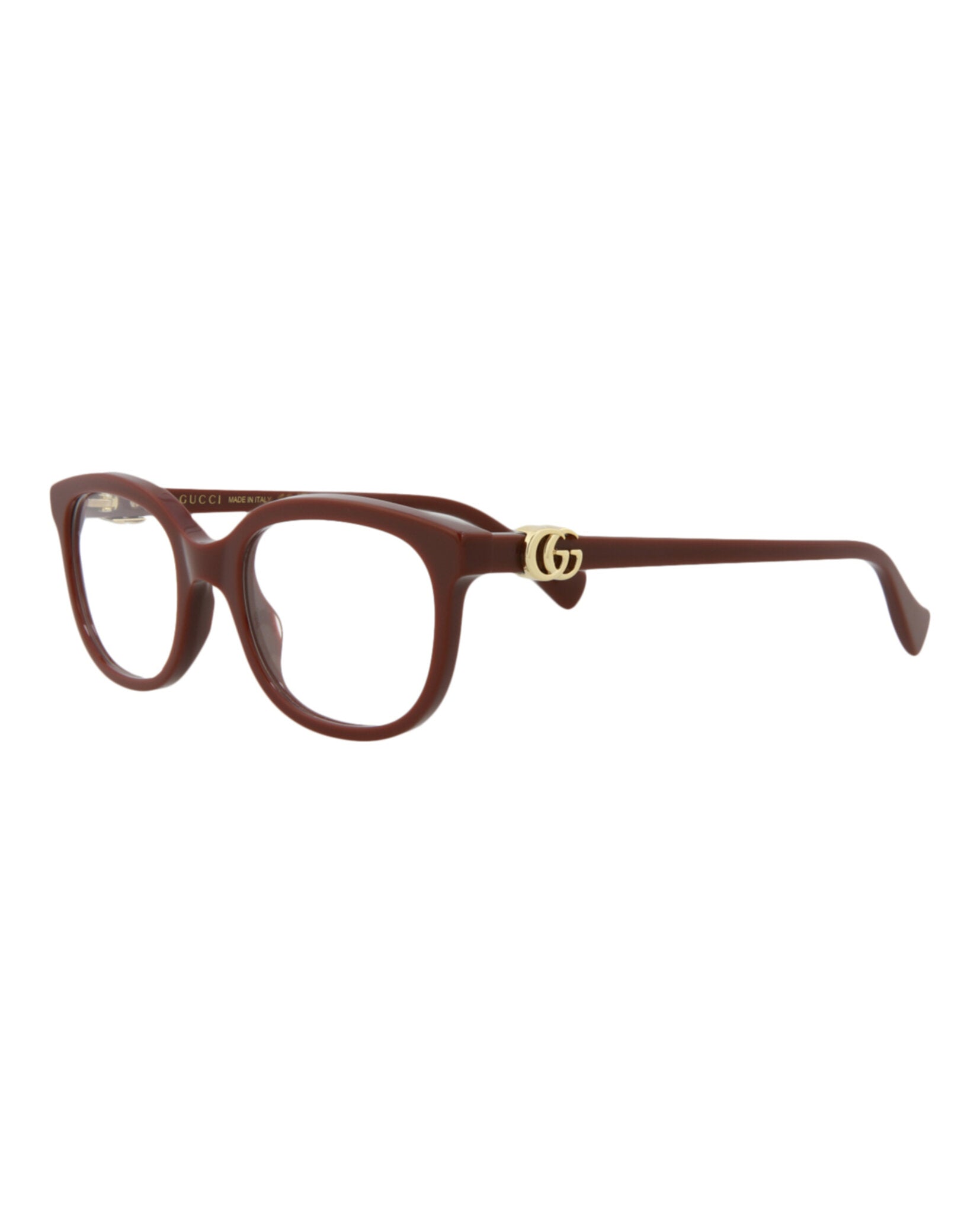 Gucci Gucci Womens Square/Rectangle Burgundy Burgundy Transparent Fashion Designer Eyewear