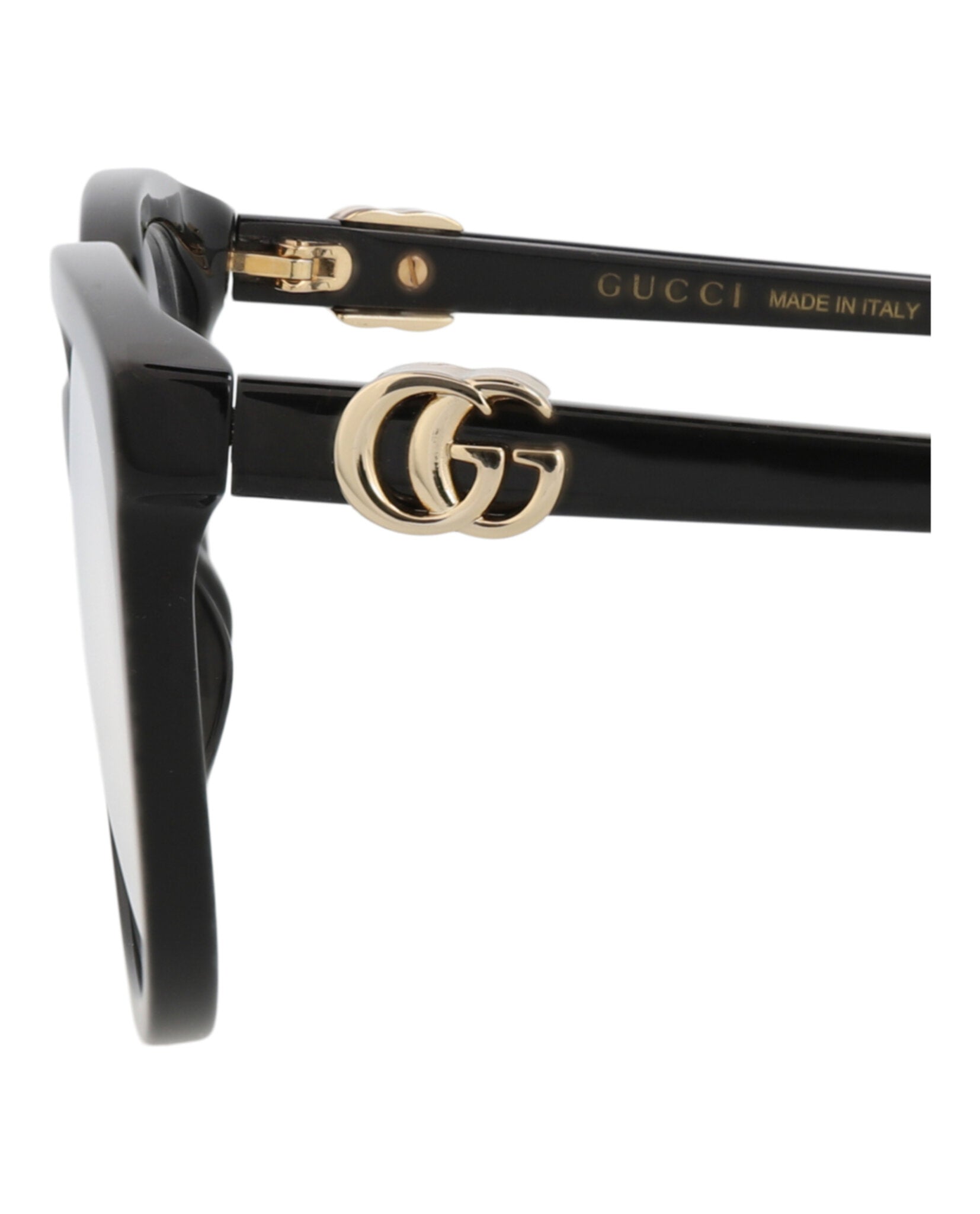 Gucci Gucci Womens Square/Rectangle Black Black Transparent Fashion Designer Eyewear