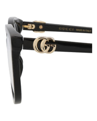 Gucci Gucci Womens Square/Rectangle Black Black Transparent Fashion Designer Eyewear