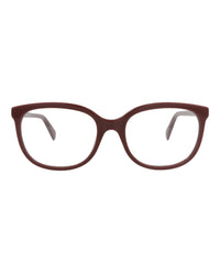 Gucci Womens Square/Rectangle Burgundy Burgundy Transparent Fashion Designer Eyewear
