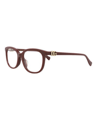 Gucci Gucci Womens Cat Eye Burgundy Burgundy Transparent Fashion Designer Eyewear