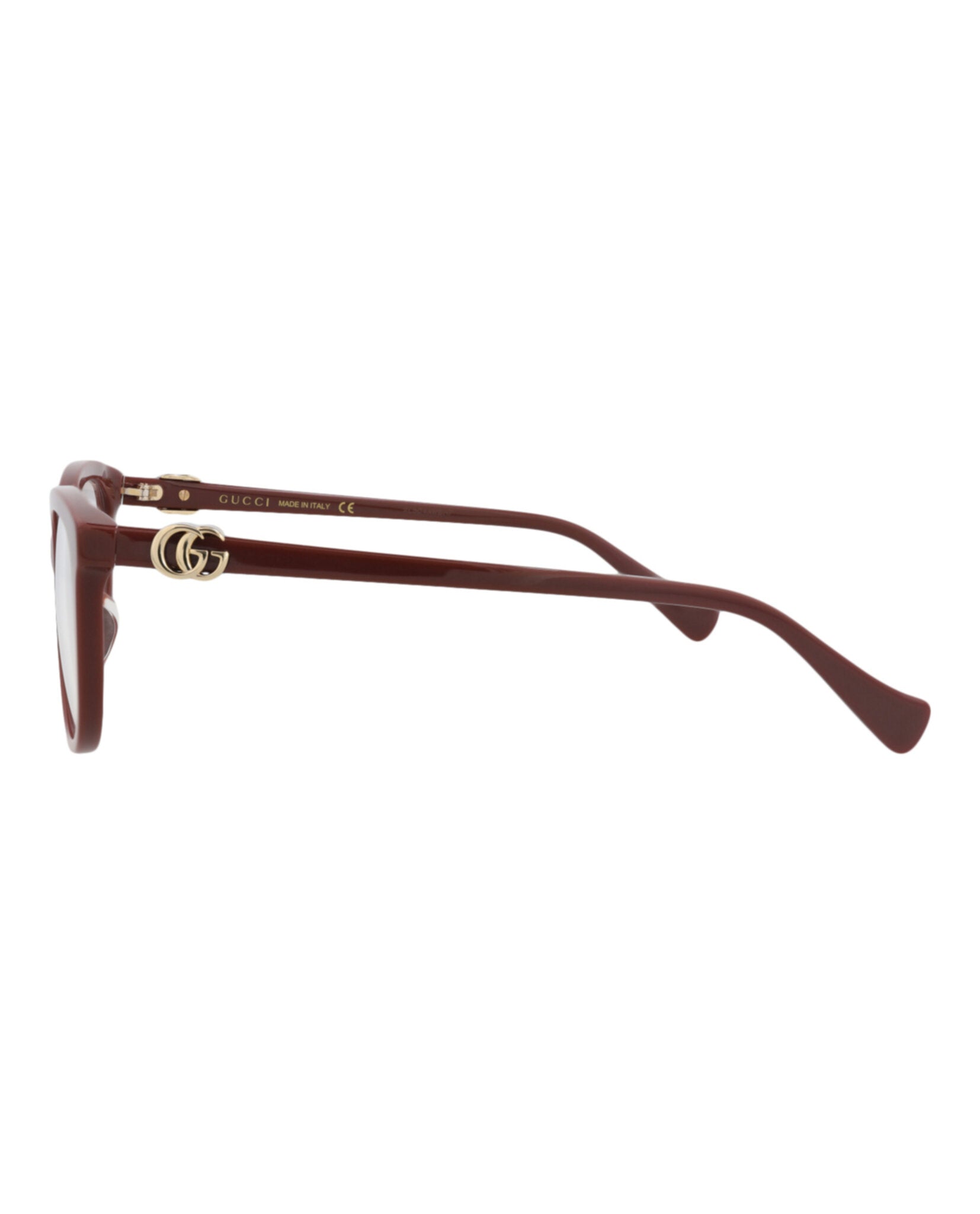 Gucci Gucci Womens Cat Eye Burgundy Burgundy Transparent Fashion Designer Eyewear
