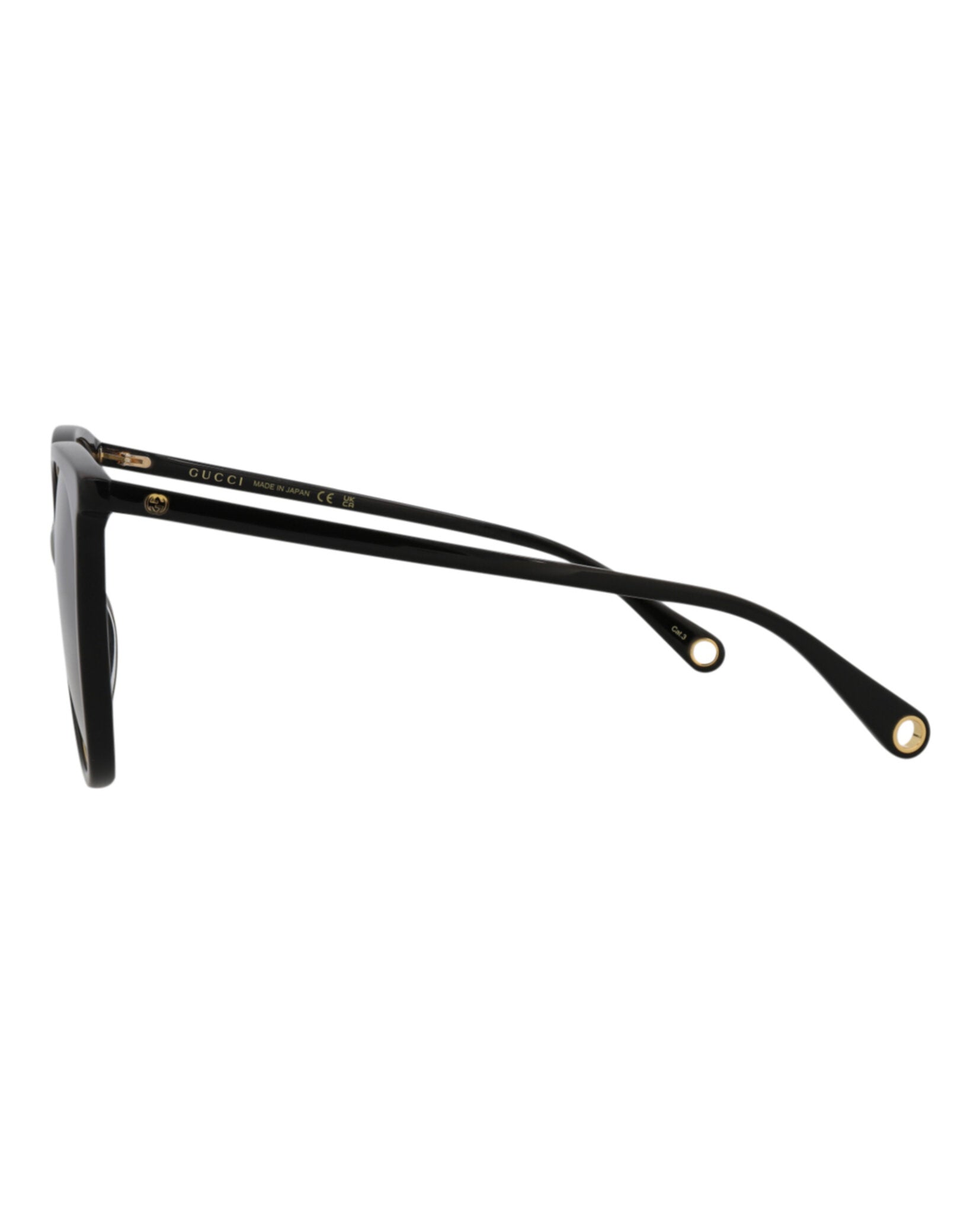 Gucci Womens Round/Oval Black Black Grey Fashion Designer Eyewear