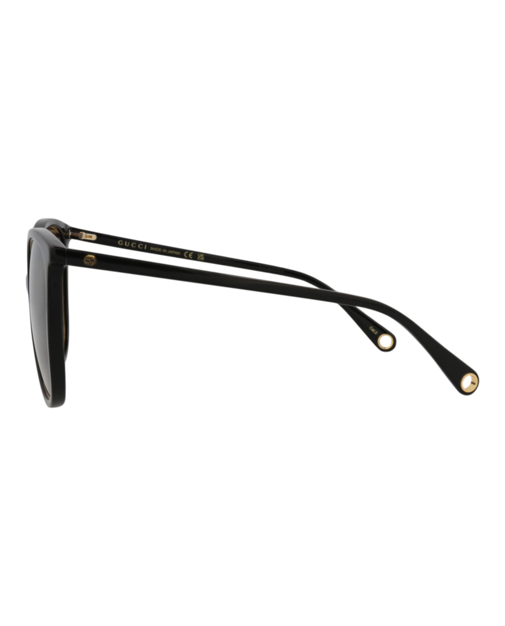 Gucci Womens Round/Oval Black Black Brown Fashion Designer Eyewear