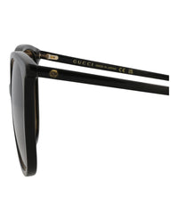 Gucci Womens Round/Oval Black Black Brown Fashion Designer Eyewear