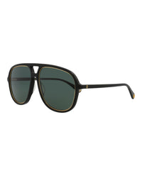 Gucci Womens Aviator Black Black Green Fashion Designer Eyewear