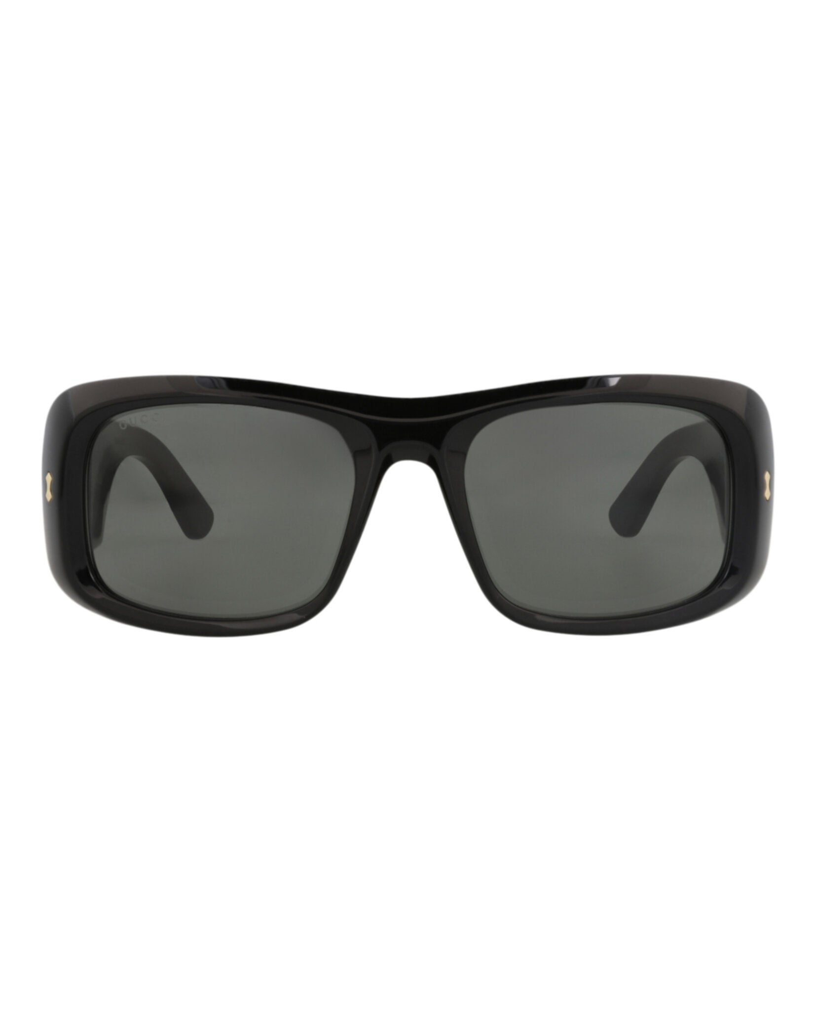 Gucci Mens Square/Rectangle Black Black Grey Fashion Designer Eyewear