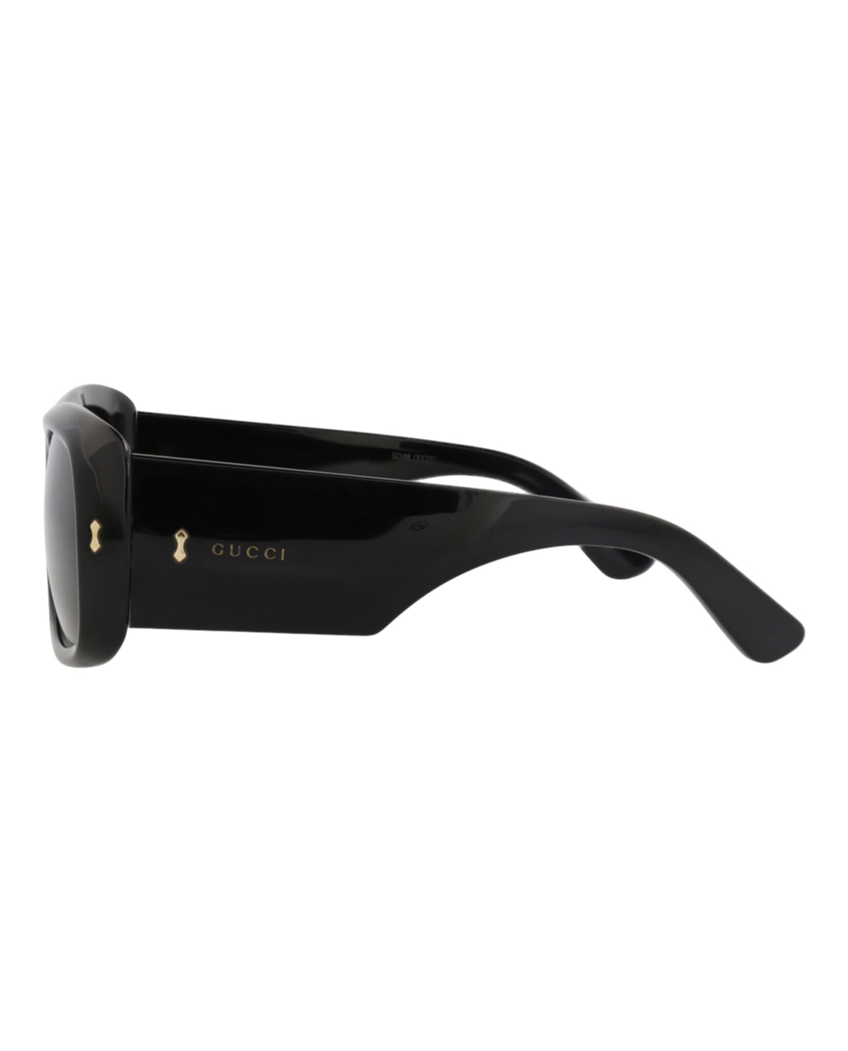 Gucci Mens Square/Rectangle Black Black Grey Fashion Designer Eyewear