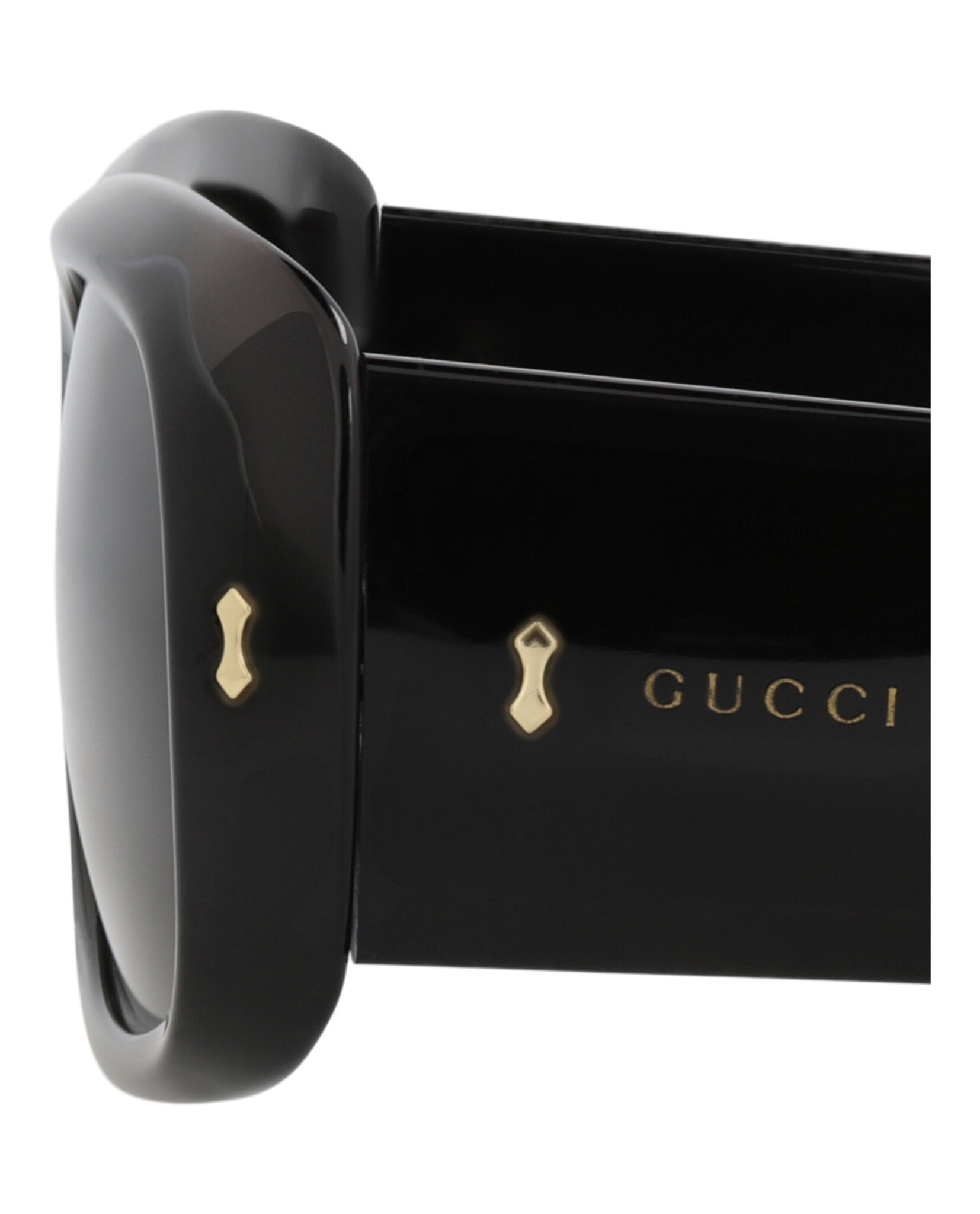 Gucci Mens Square/Rectangle Black Black Grey Fashion Designer Eyewear