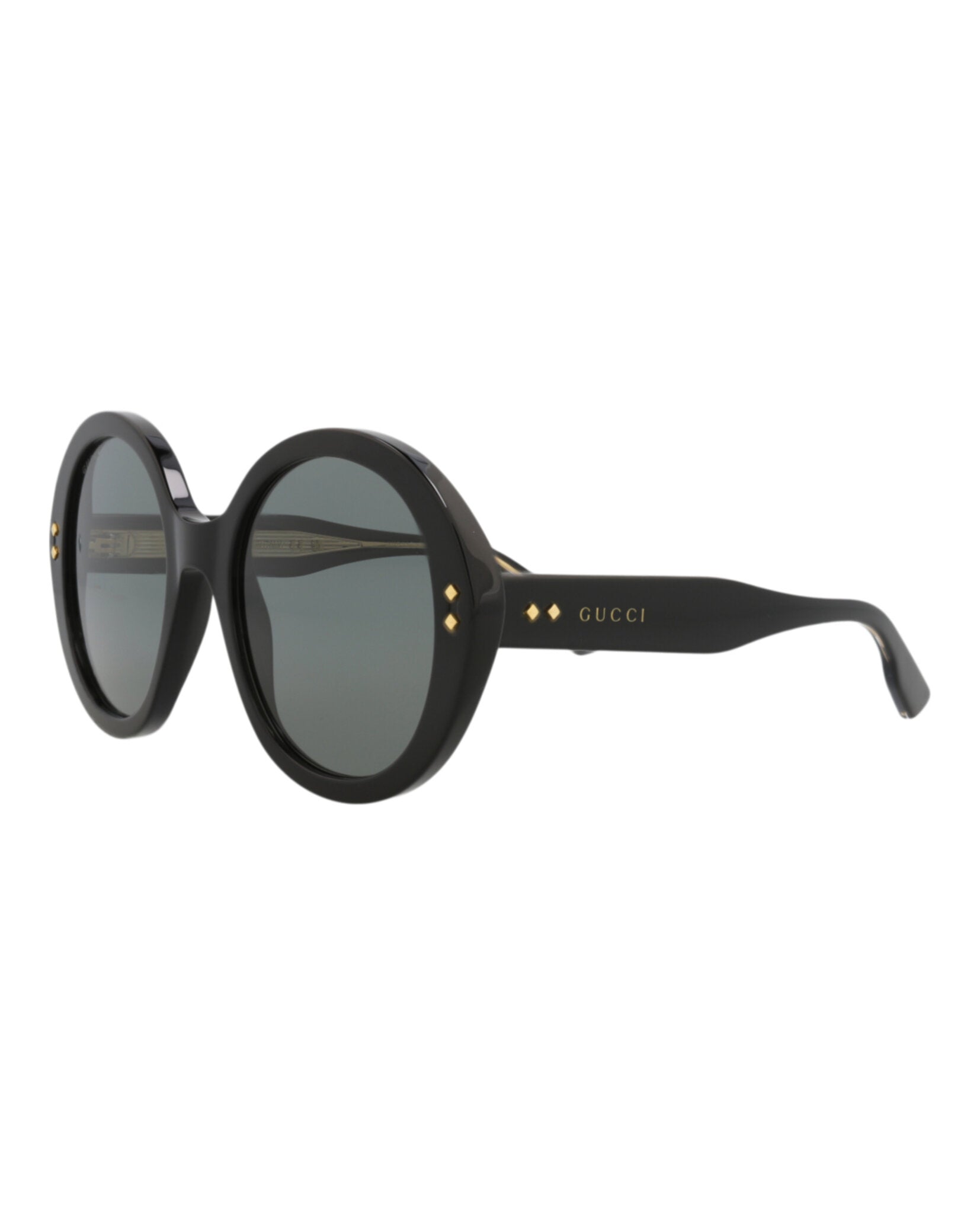 Gucci Womens Round/Oval Black Black Grey Fashion Designer Eyewear