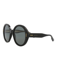 Gucci Womens Round/Oval Black Black Grey Fashion Designer Eyewear