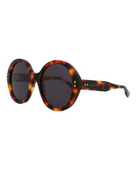 Gucci Gucci Womens Round/Oval Havana Havana Smoke Fashion Designer Eyewear