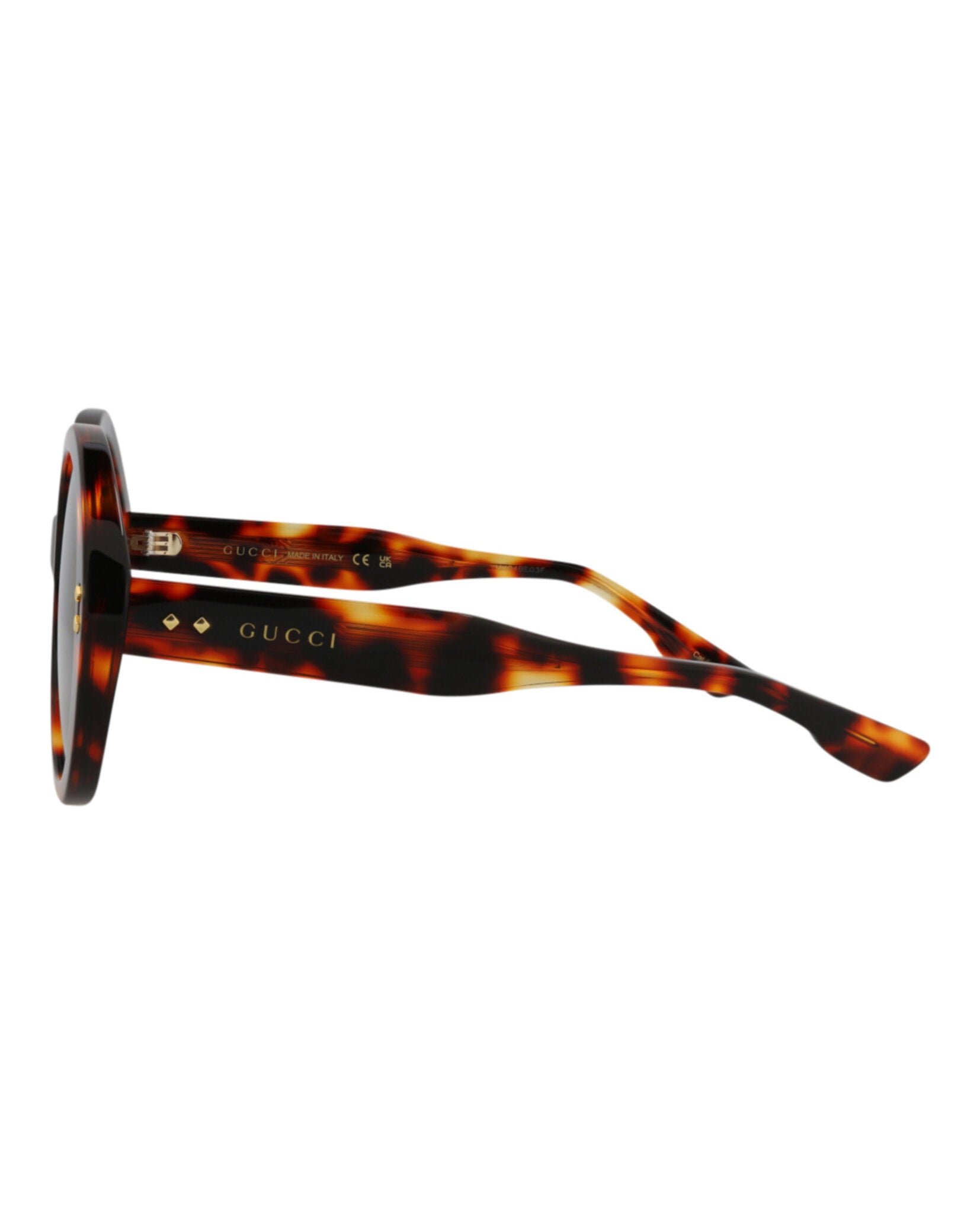 Gucci Gucci Womens Round/Oval Havana Havana Smoke Fashion Designer Eyewear