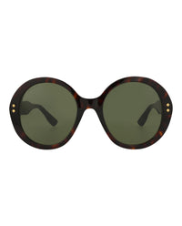 Gucci Gucci Womens Round/Oval Havana Havana Green Fashion Designer Eyewear