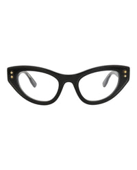 Gucci Gucci Womens Cat Eye Black Black Transparent Fashion Designer Eyewear