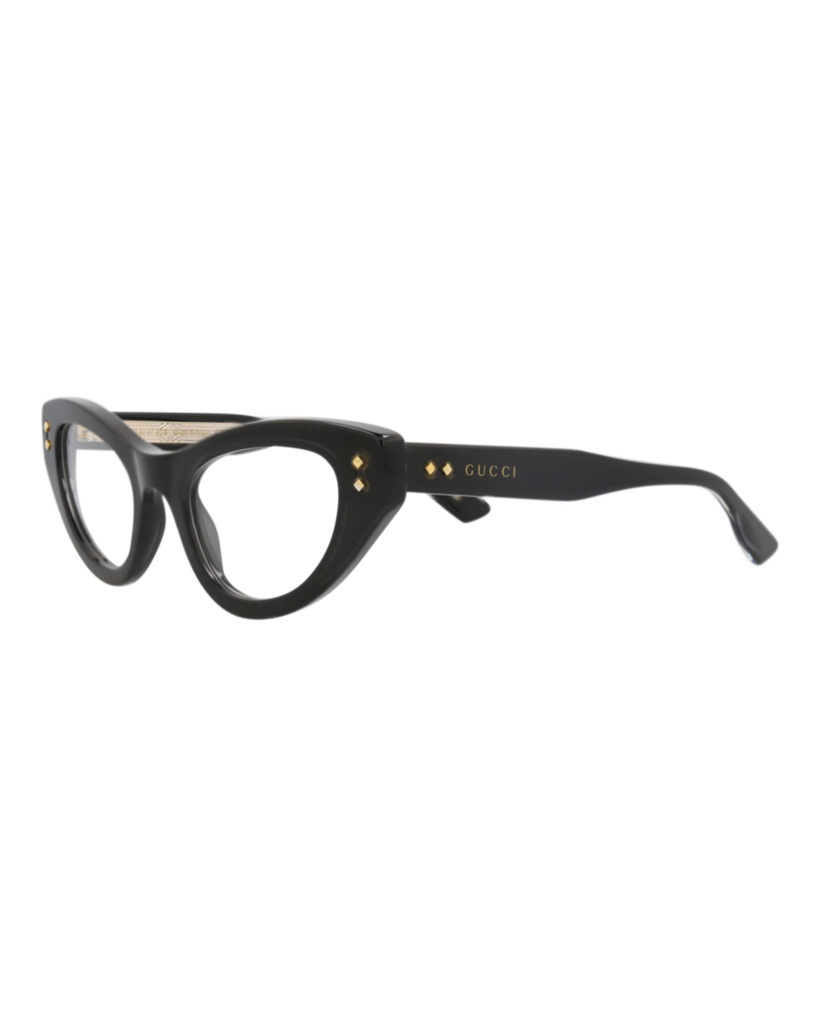 Gucci Gucci Womens Cat Eye Black Black Transparent Fashion Designer Eyewear