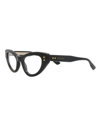 Gucci Gucci Womens Cat Eye Black Black Transparent Fashion Designer Eyewear