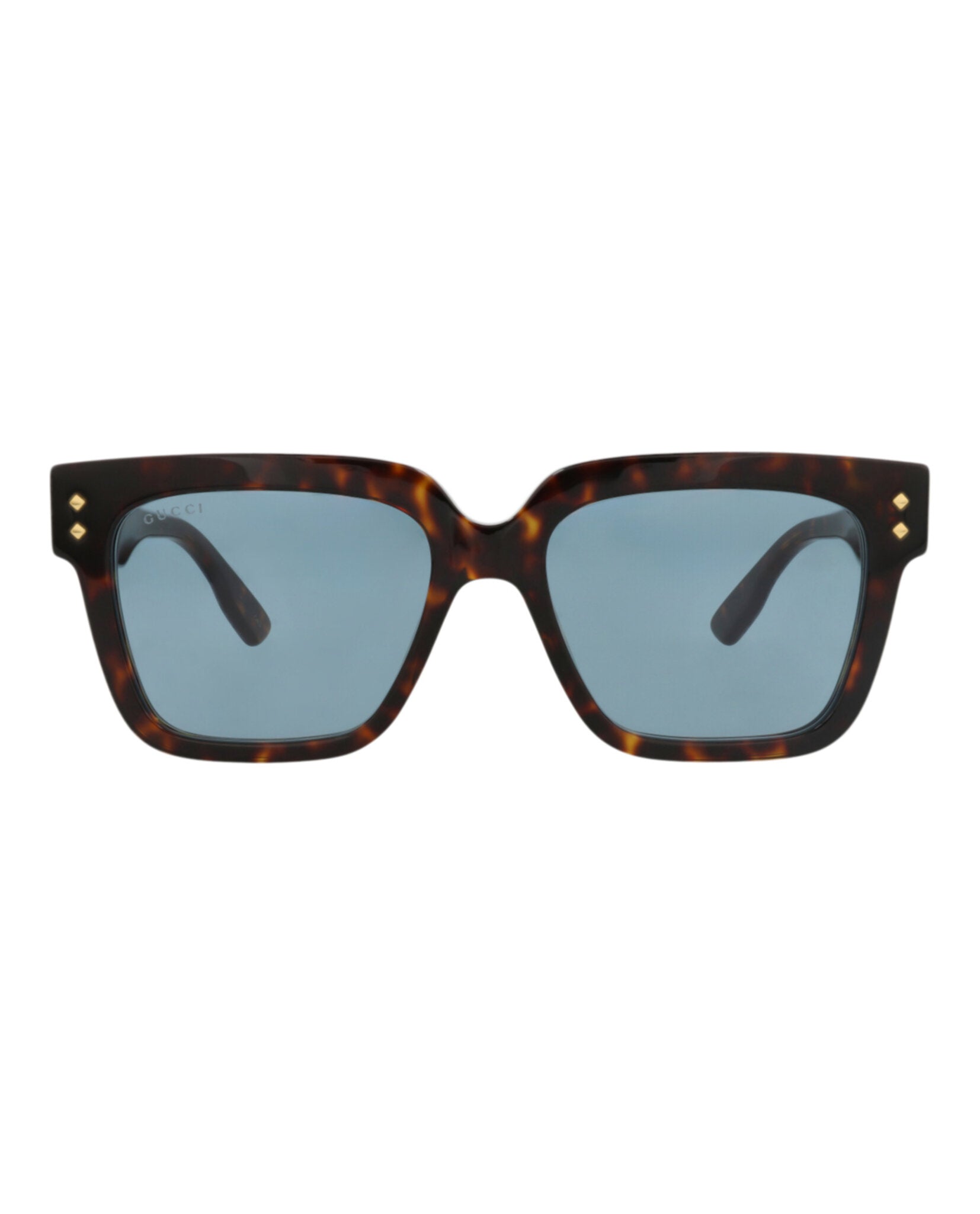 Gucci Gucci Mens Square/Rectangle Havana Havana Light Blue Fashion Designer Eyewear