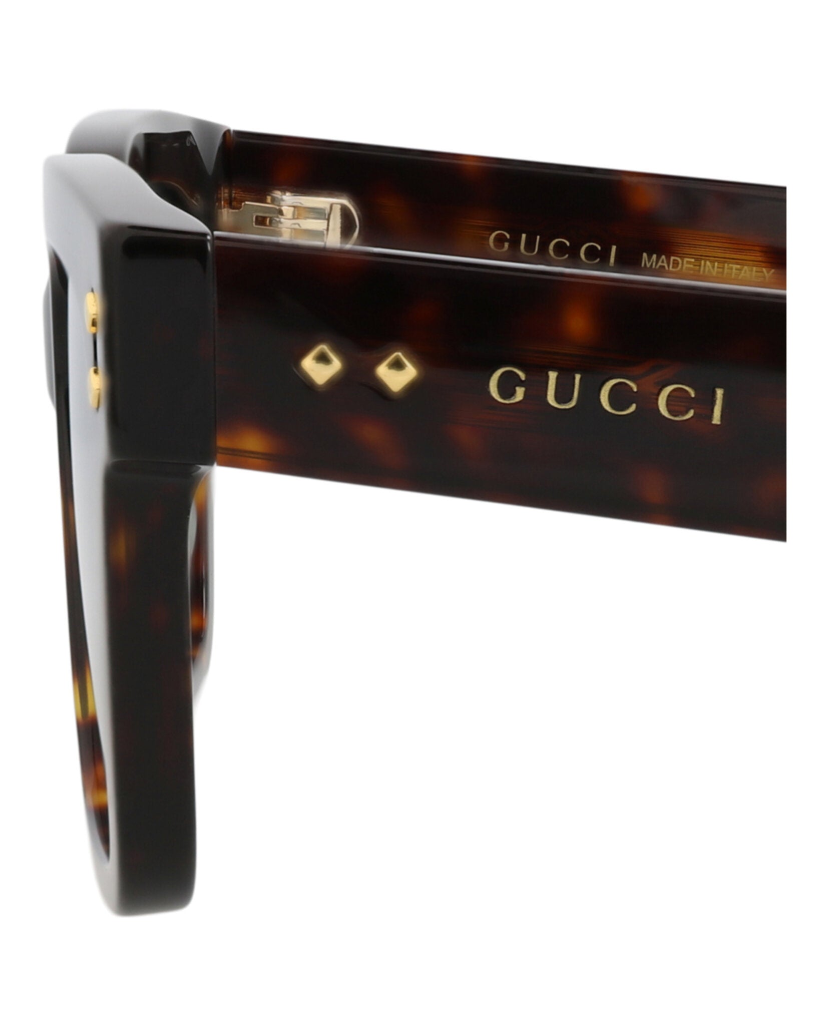 Gucci Gucci Mens Square/Rectangle Havana Havana Light Blue Fashion Designer Eyewear