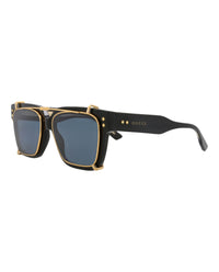 Gucci Gucci Mens Square/Rectangle Black Black Light Blue Fashion Designer Eyewear