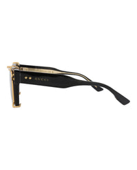 Gucci Gucci Mens Square/Rectangle Black Black Light Blue Fashion Designer Eyewear