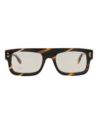 Gucci Gucci Mens Square/Rectangle Havana Havana Yellow Fashion Designer Eyewear