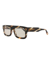Gucci Gucci Mens Square/Rectangle Havana Havana Yellow Fashion Designer Eyewear
