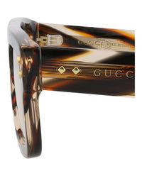 Gucci Gucci Mens Square/Rectangle Havana Havana Yellow Fashion Designer Eyewear