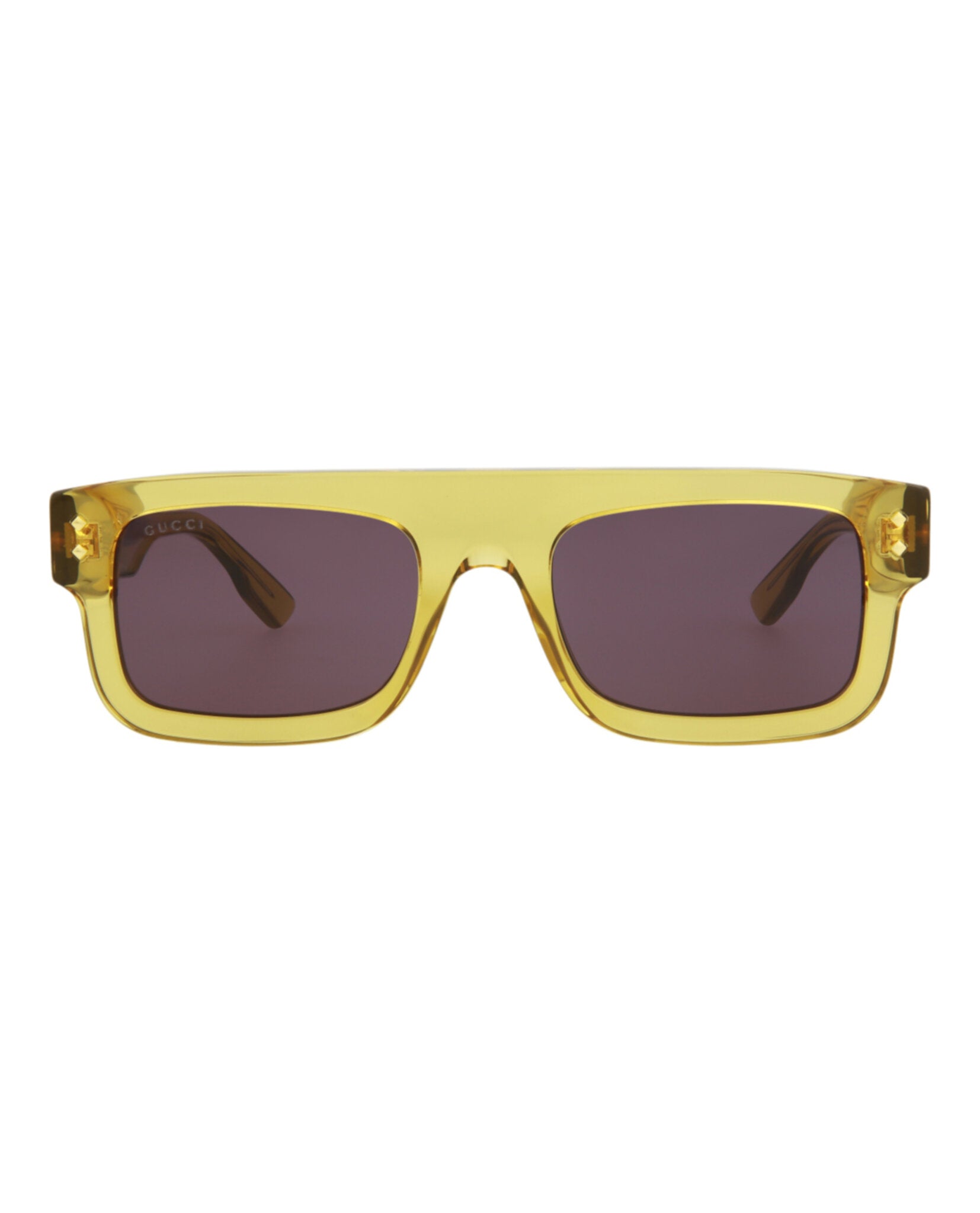 Gucci Mens Square/Rectangle Yellow Yellow Grey Fashion Designer Eyewear