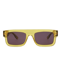 Gucci Mens Square/Rectangle Yellow Yellow Grey Fashion Designer Eyewear