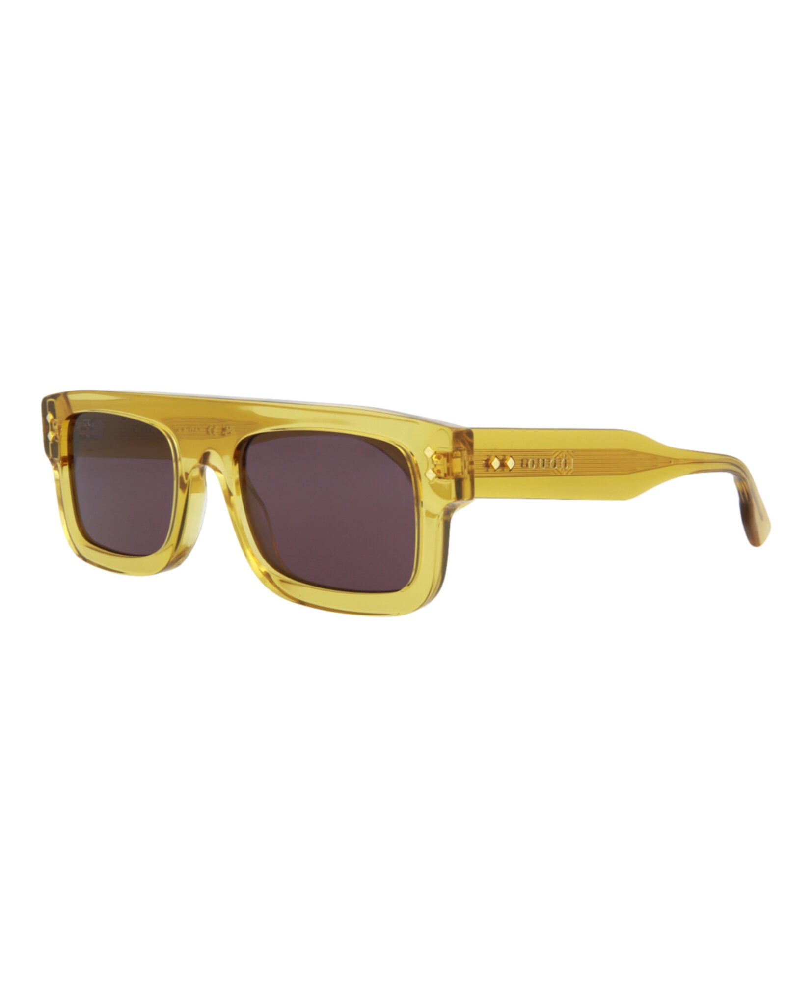 Gucci Mens Square/Rectangle Yellow Yellow Grey Fashion Designer Eyewear