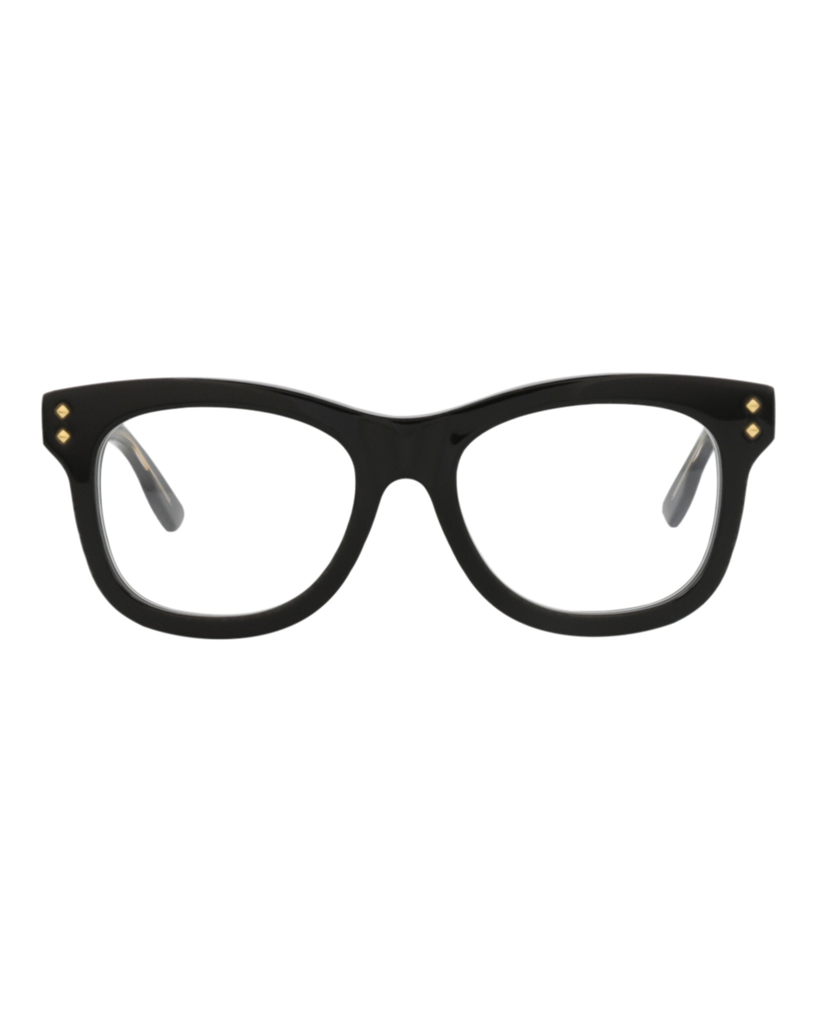 Gucci Womens Square/Rectangle Black Black Transparent Fashion Designer Eyewear
