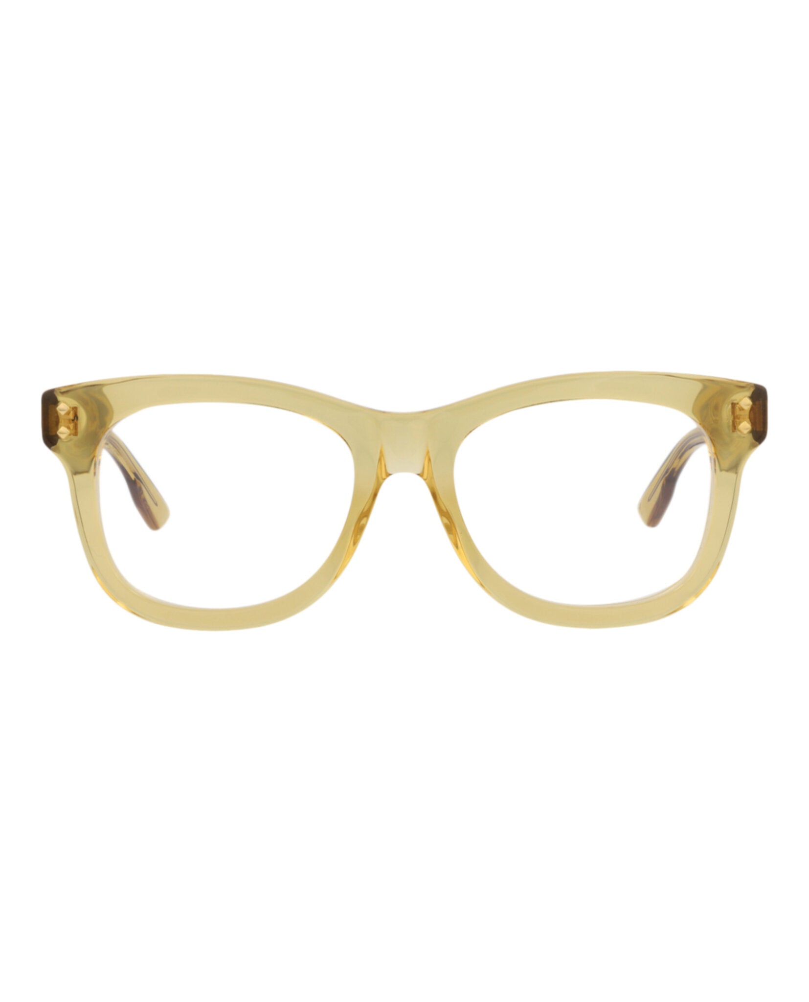 Gucci Gucci Womens Square/Rectangle Yellow Yellow Transparent Fashion Designer Eyewear