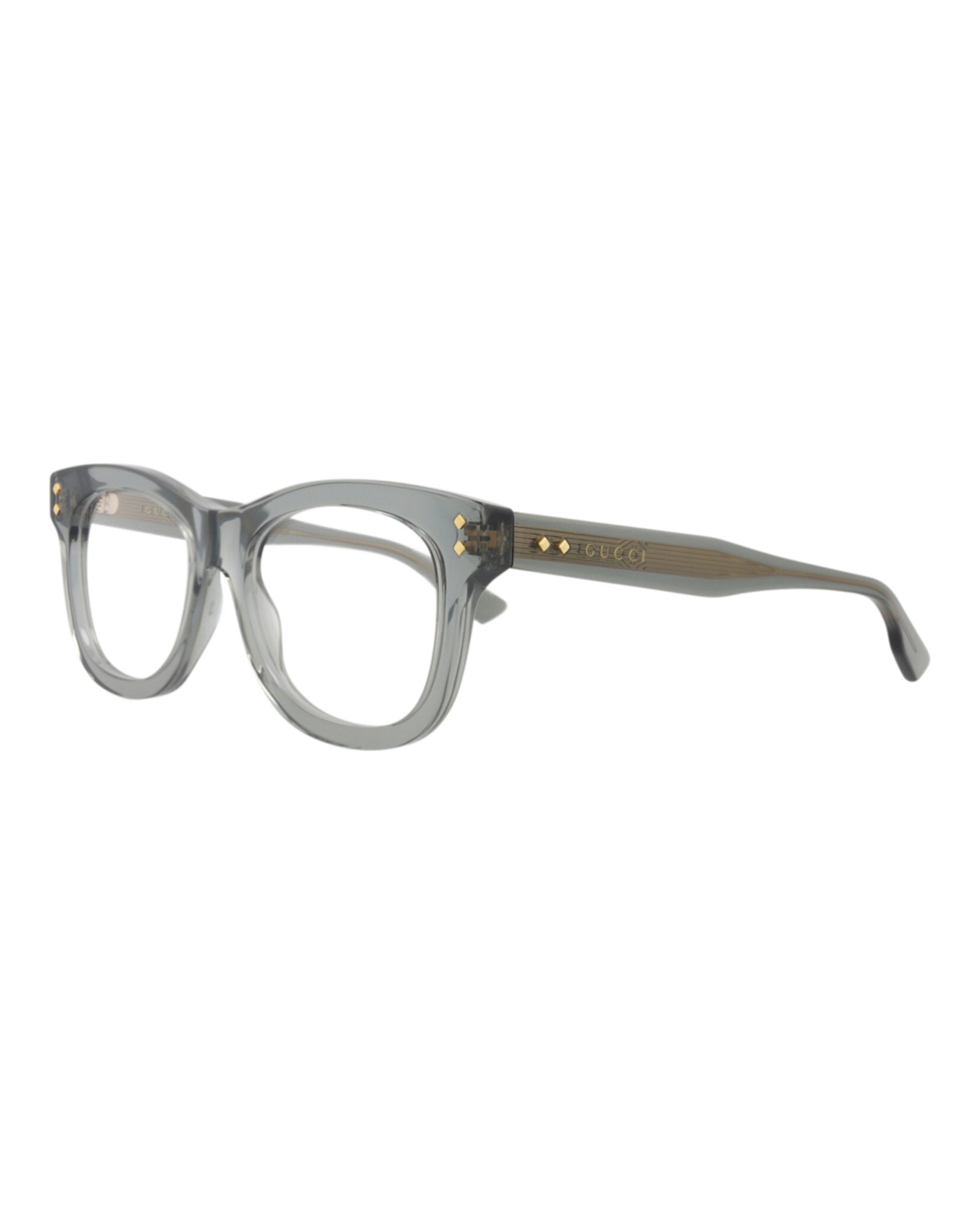 Gucci Gucci Womens Square/Rectangle Grey Grey Transparent Fashion Designer Eyewear