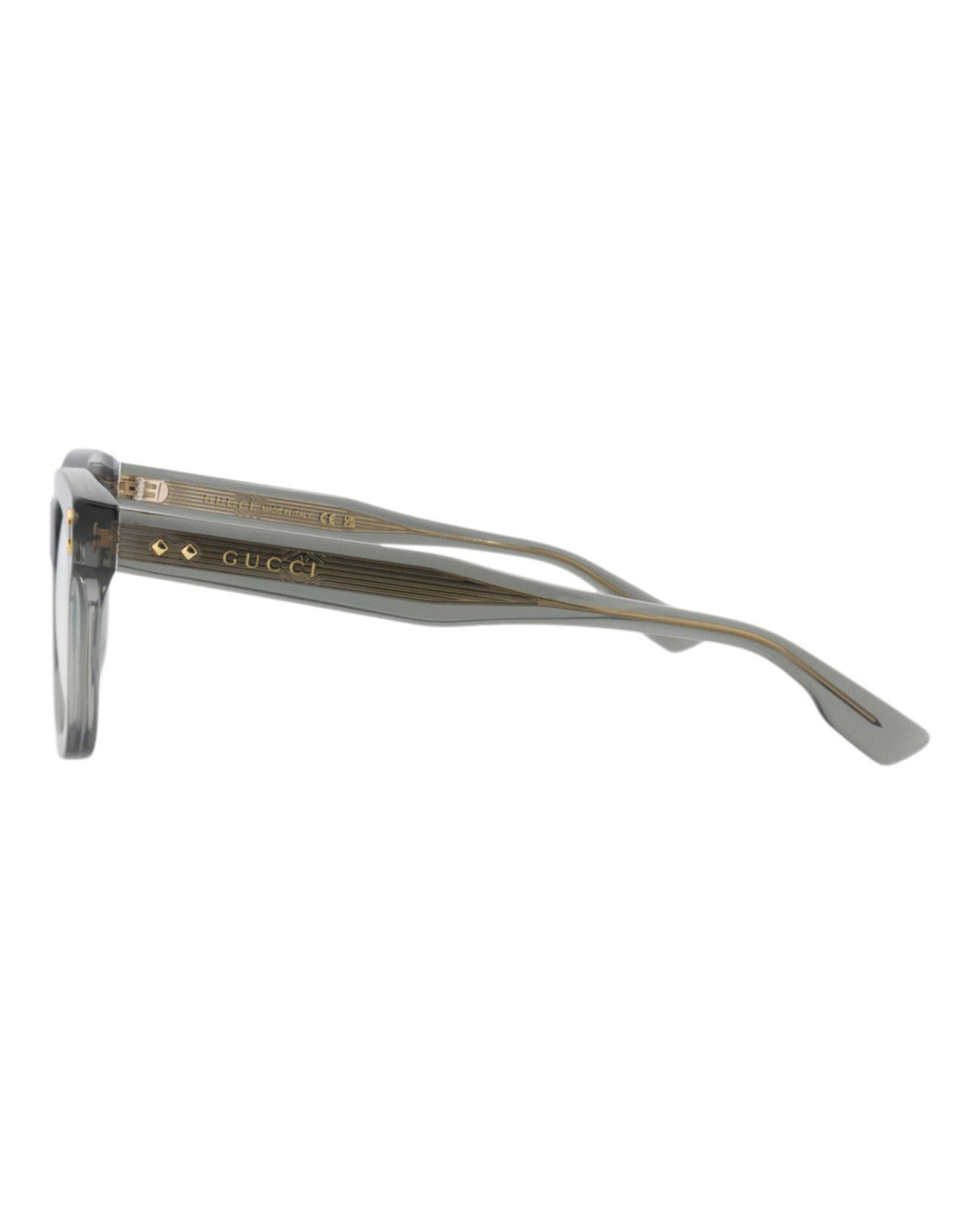 Gucci Gucci Womens Square/Rectangle Grey Grey Transparent Fashion Designer Eyewear