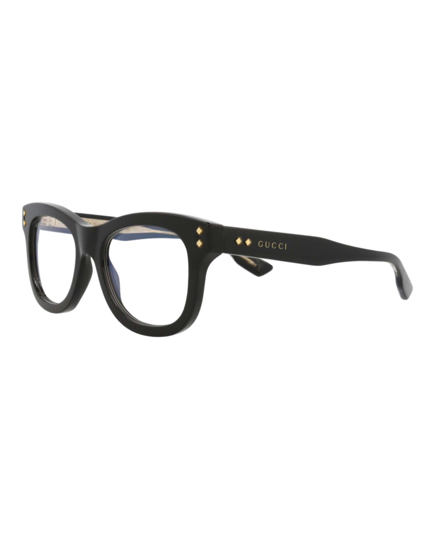 Gucci Gucci Womens Square/Rectangle Black Black Transparent Fashion Designer Eyewear