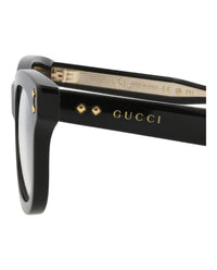 Gucci Gucci Womens Square/Rectangle Black Black Transparent Fashion Designer Eyewear