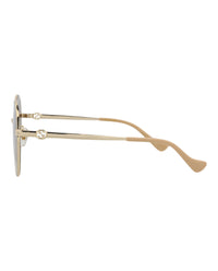 Gucci Womens Round/Oval Gold Gold Brown Fashion Designer Eyewear