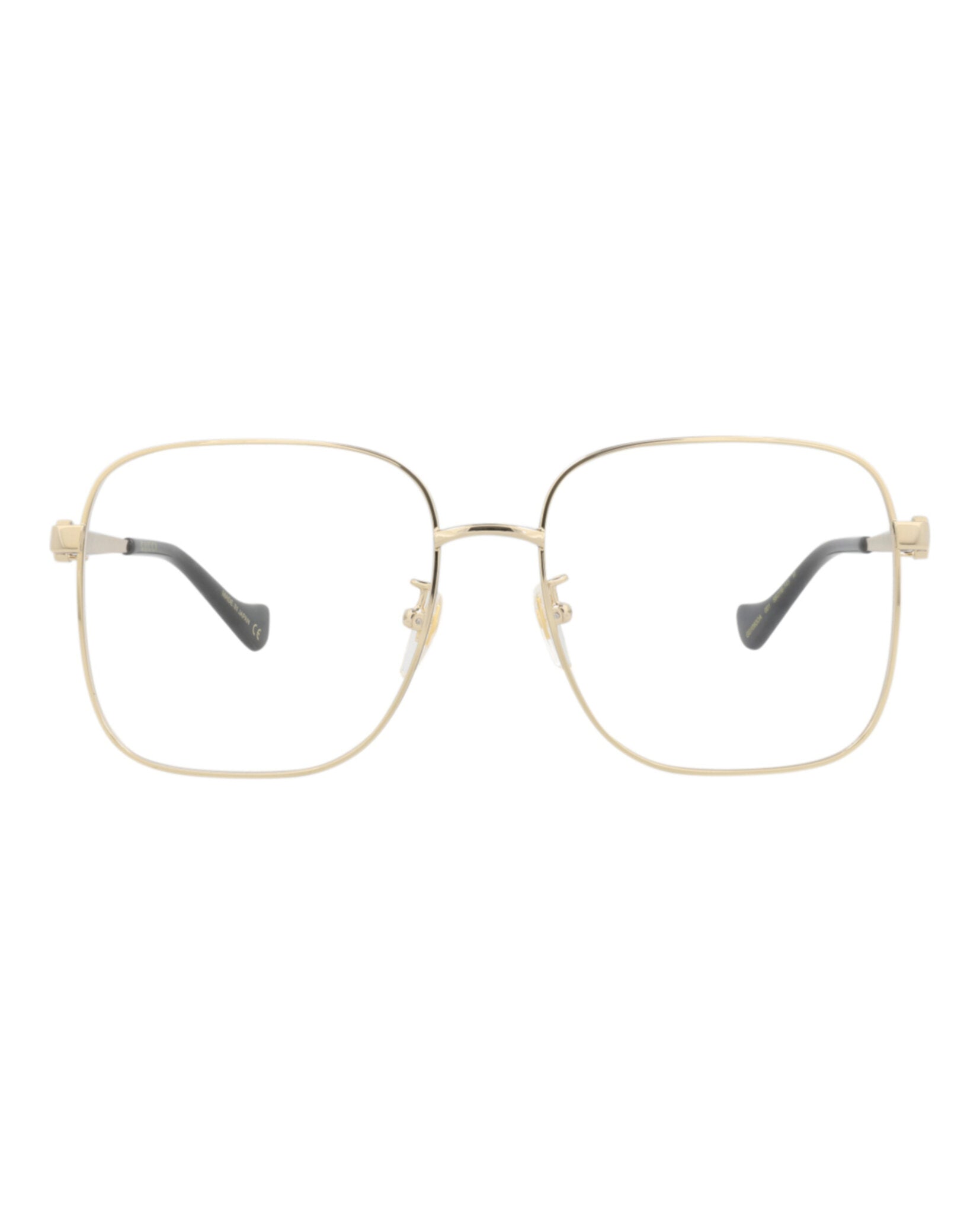 Gucci Gucci Womens Square/Rectangle Gold Gold Transparent Fashion Designer Eyewear