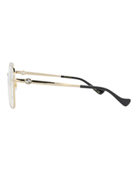 Gucci Gucci Womens Square/Rectangle Gold Gold Transparent Fashion Designer Eyewear