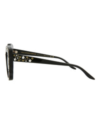Gucci Womens Cat Eye Black Black Red Fashion Designer Eyewear